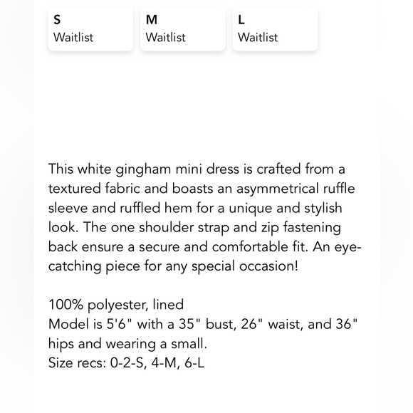 White Ruffle Dress - Picture 4 of 11